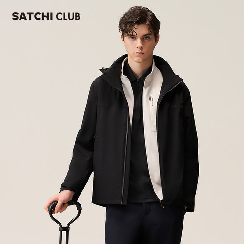 SATCHICLUB沙驰高尔夫男士机能防水透湿夹克休闲户外运动外套上衣