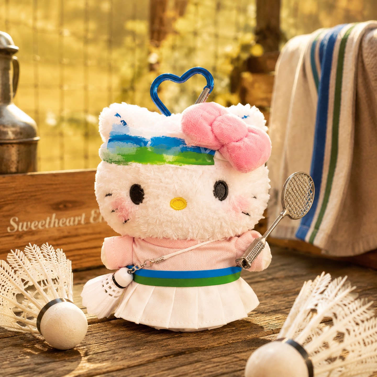 正版HelloKitty羽毛球包挂件毛绒玩偶钥匙扣可爱女生节日生日礼物
