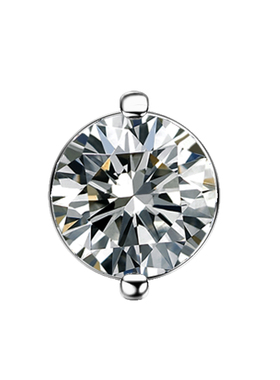 Pt950铂金镶培育钻人鱼之泪项链锁骨1克拉显钻可以穿项链百搭通用