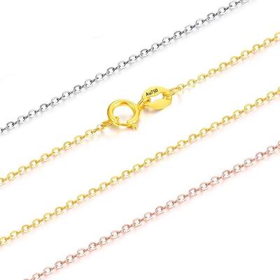 18K金项链Au750毛衣链可定制