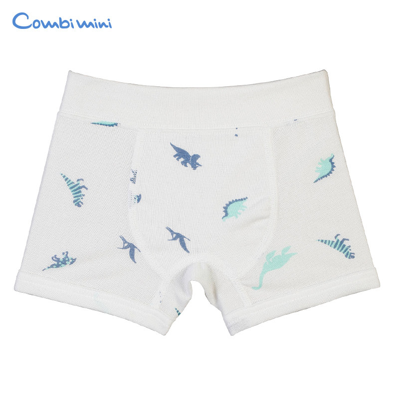 康贝Combi mini2026春夏季新品男童平角内裤恐龙印花