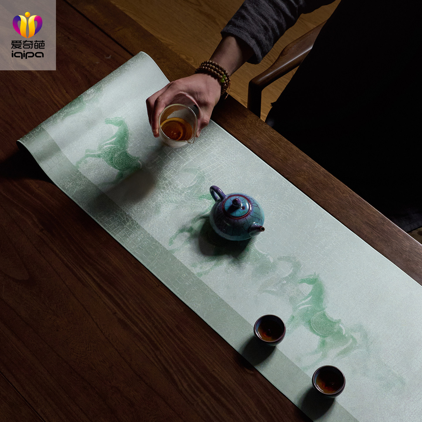 爱奇葩 铜奔马中式茶席茶桌垫布高级桌旗茶垫长条茶几茶台桌布,居家布艺,桌旗,淘宝优惠券,粉丝福利购,淘宝优惠卷