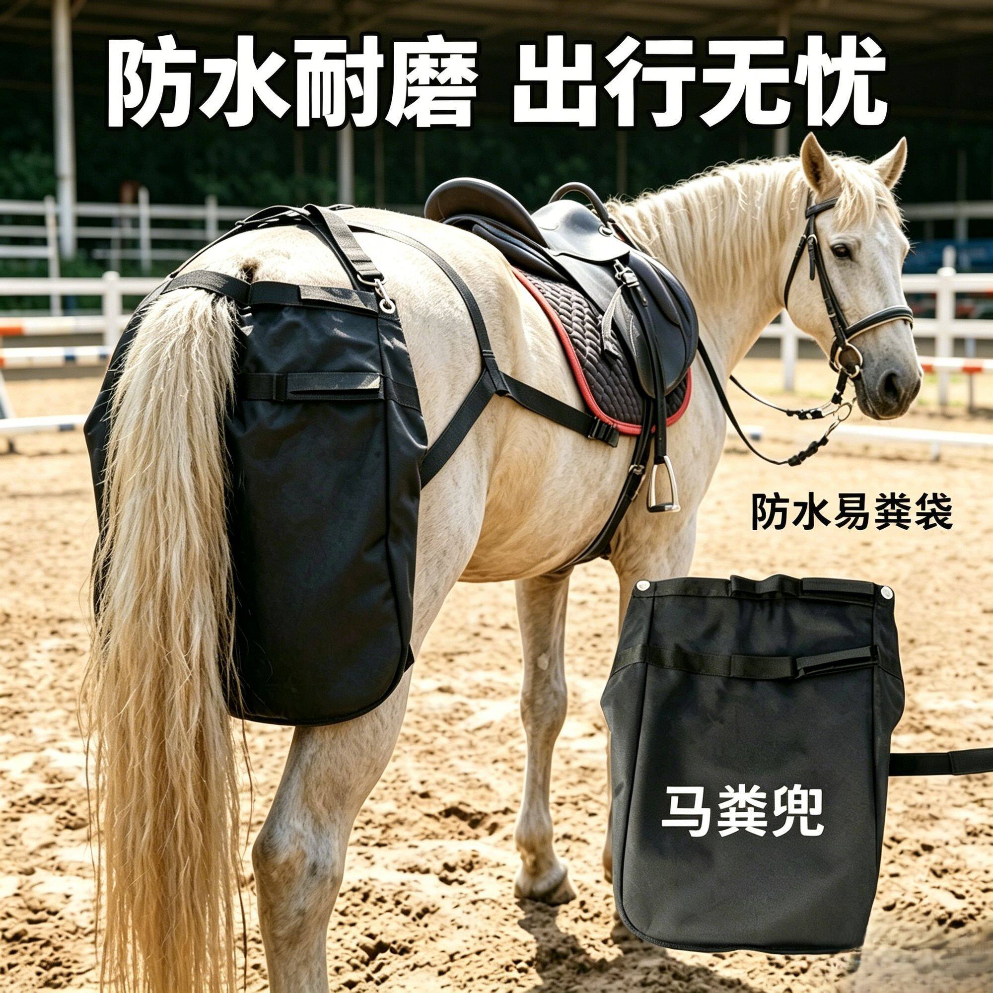 马术用品防臭景区环保马粪袋矮马防水易清洗马匹婚庆清洁适配马车