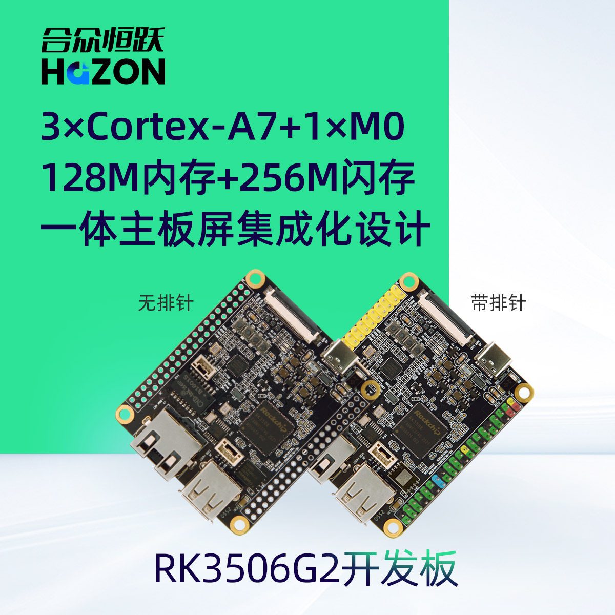 合众恒跃瑞芯微RK3506G2微型Linux开发板国产高性价比 兼容树莓派