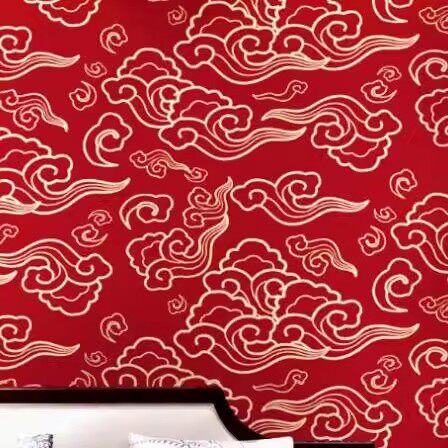 中国风餐厅客厅卧室背景墙纸