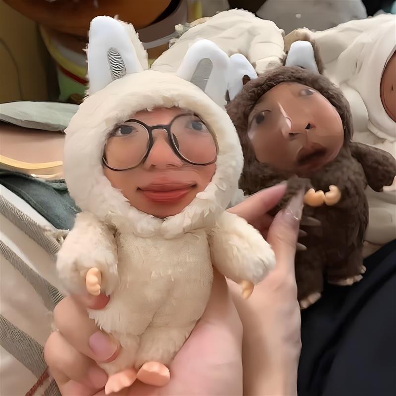 定制人脸毛绒玩偶钥匙扣可换脸