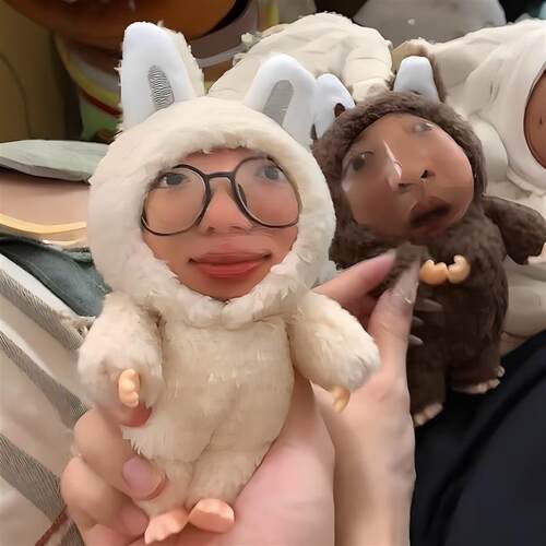 定制人脸毛绒玩偶钥匙扣可换脸