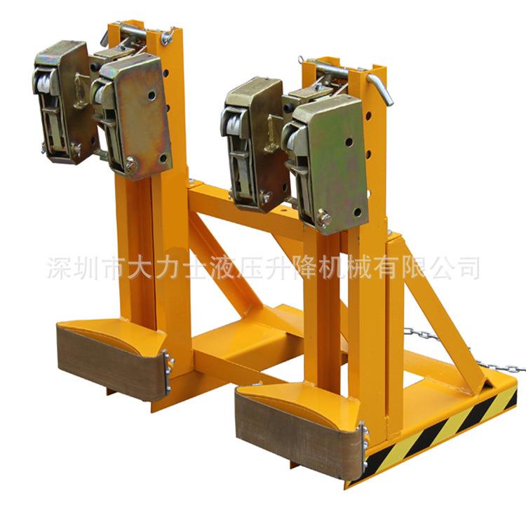 DG1000B重型油桶夹具双鹰嘴叉车油桶夹绷带型卸桶器抱夹