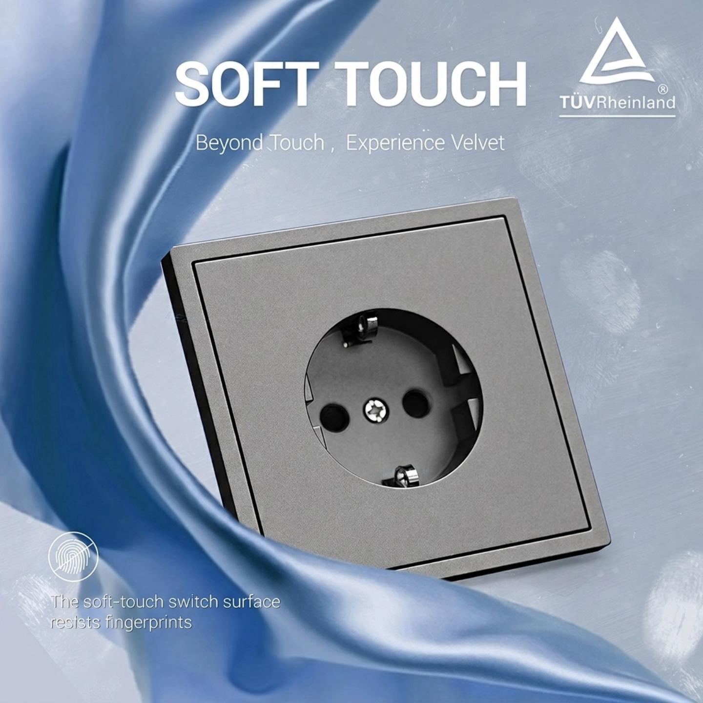 灰色肤感StTouchGrey欧标插座｜图片