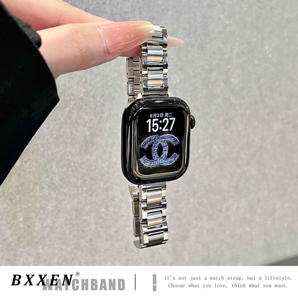 适用苹果手表s10表带新款iwatch9手表带哑光不锈钢applewatch金属手表S87654代夏天ultra男女爆款SE高级个性