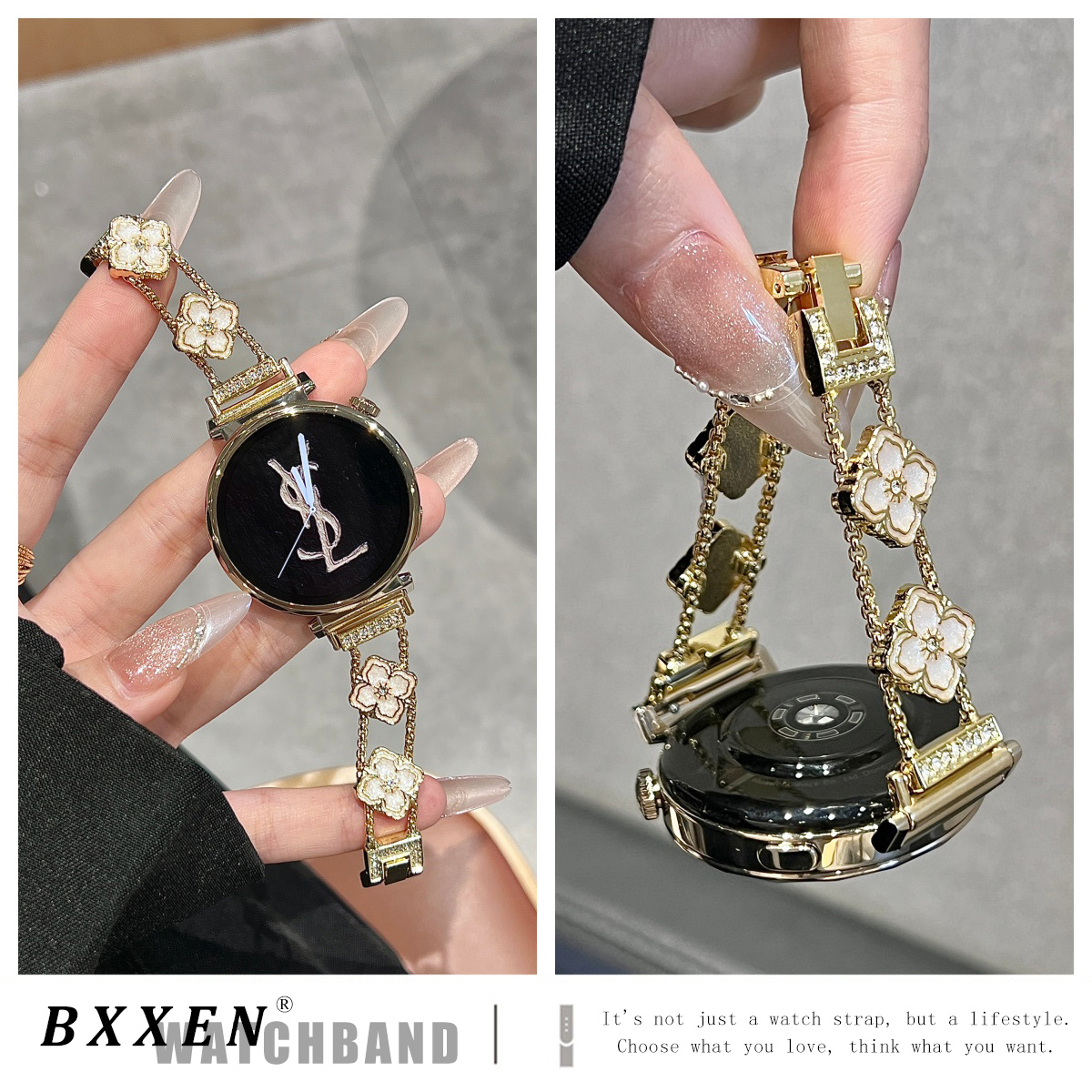 适用华为gt6手表gt5表带gt4新款GT5pro布契拉提链式watch4pro智能手表watch3pro女款时尚专用gt3创意gt2高级