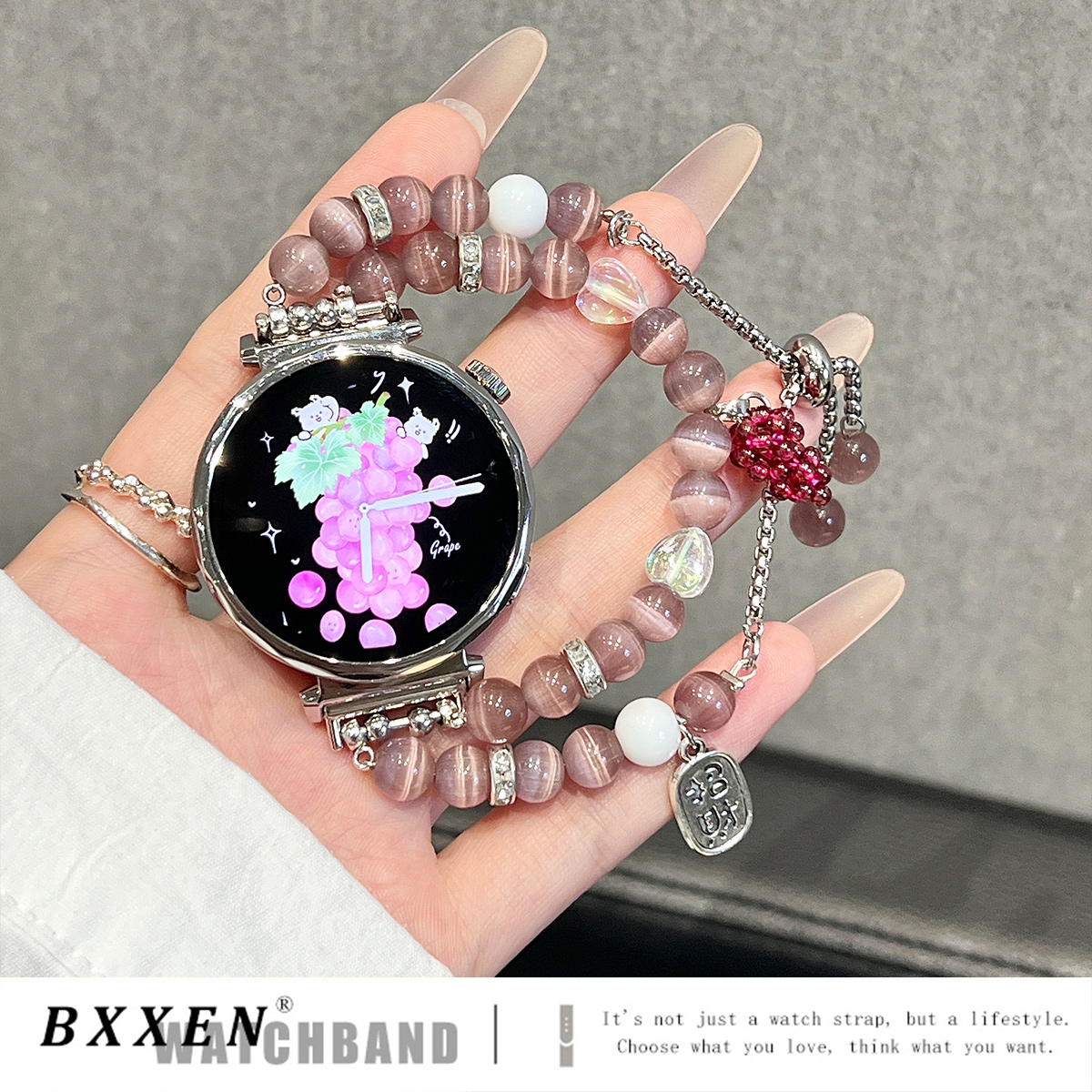 适用华为gt6手表gt5表带新款GT5pro金属GT4平安纳福串珠watch5智能手表watch4/3pro女士时尚GT3pro高级gt国风