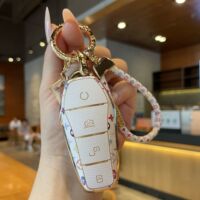 比亞迪秦l鑰匙套海豚漢ev宋pro元UP秦plsu唐dmi海鷗海獅07車扣女