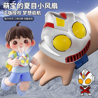 正版授權(quán)奧特曼掛脖風(fēng)扇USB充電三檔大風(fēng)力戶外便攜兒童手表風(fēng)扇
