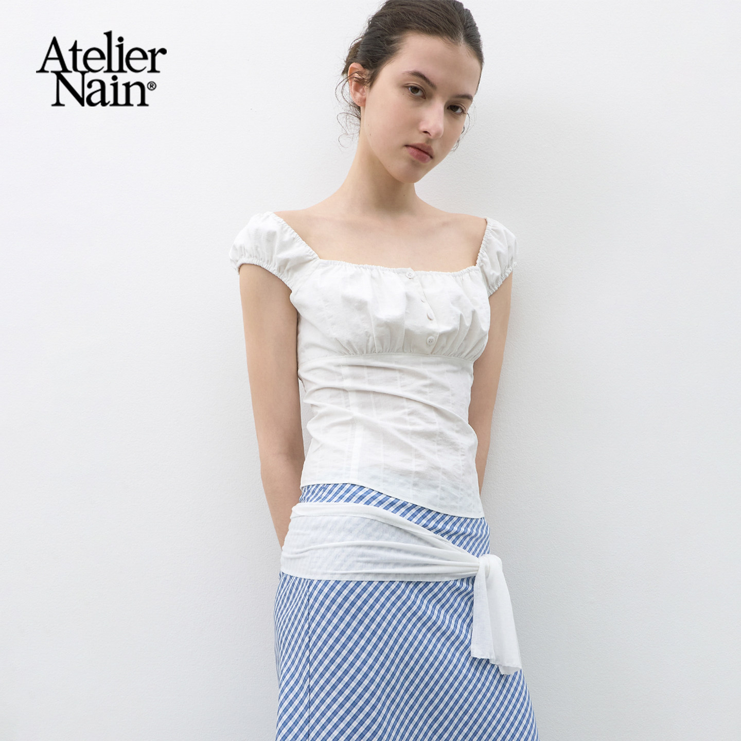 Atelier Nain2026年夏季新款吊带背心甜美少女风百搭方领上衣女