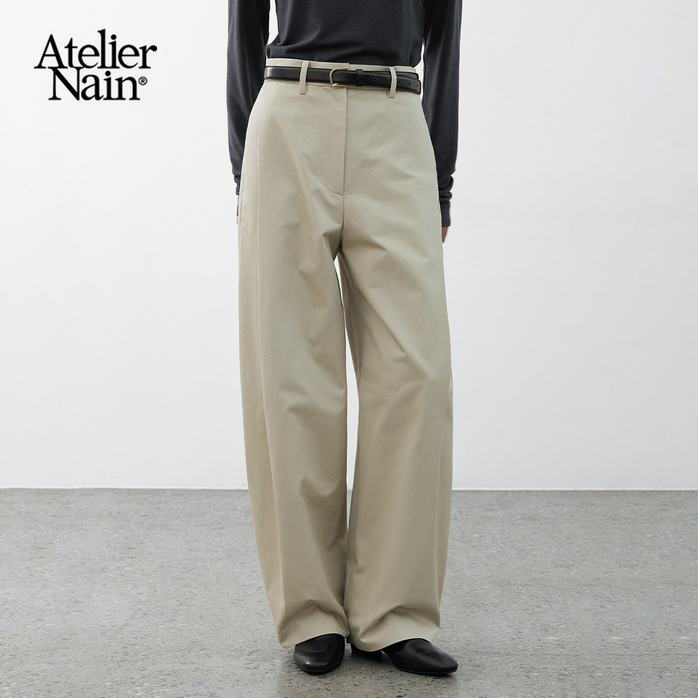 Atelier Nain2025年秋冬新款休闲裤女韩版宽松通勤百搭直筒长裤女