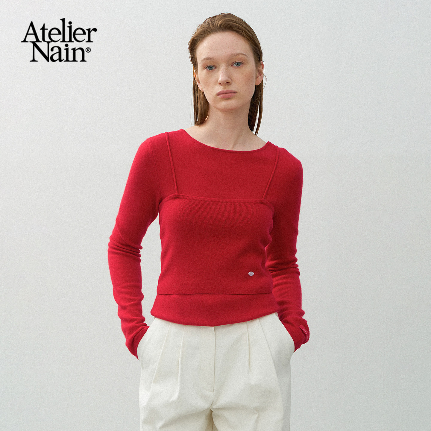 Atelier Nain冬季新款羊毛针织吊带背心外穿叠穿时尚百搭无袖上衣