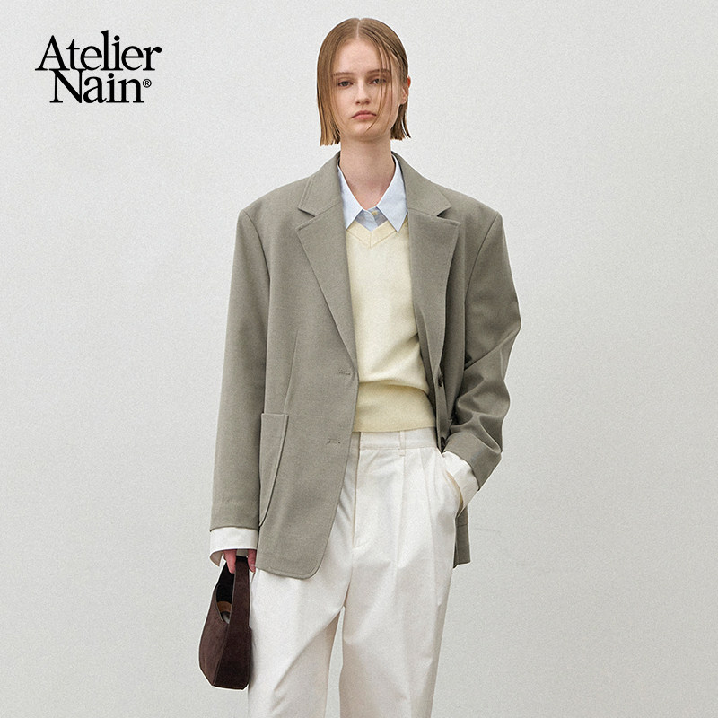 Atelier Nain2026年早春新款休闲西装外套轻奢风时尚百搭上衣女