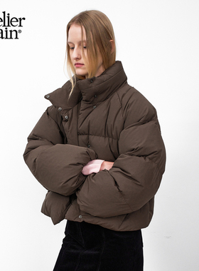 Atelier Nain2025年冬季新款短款羽绒服韩版宽松立领面包服外套女