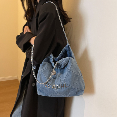 2025新款复古小香垃圾袋托特包