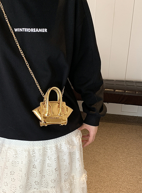 爆款超火精致mini小链条包包女2025新款轻奢小众设计高级感斜挎包