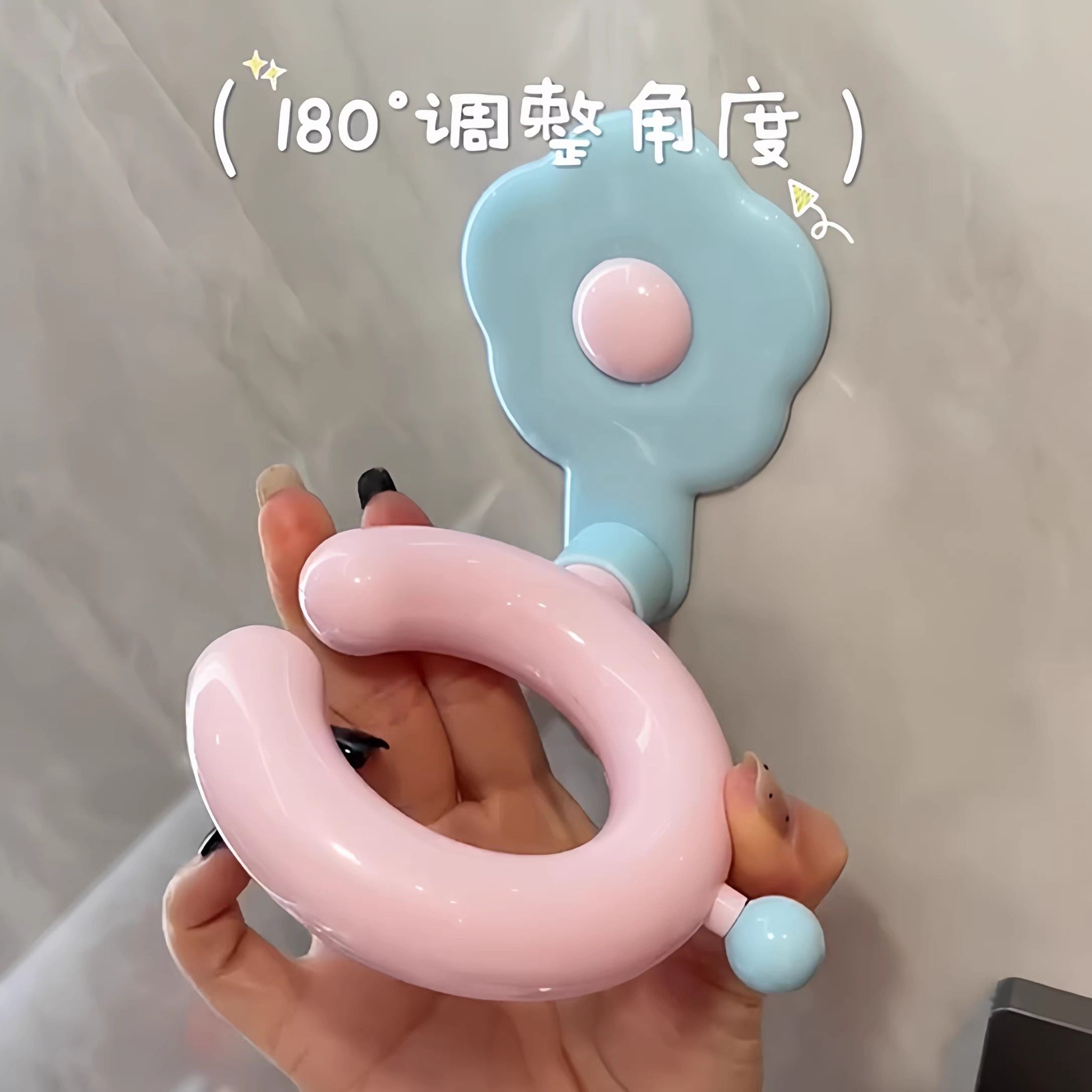 ins风吹风机上墙支架免打孔可调节多功能家用首饰头绳挂钩置物架