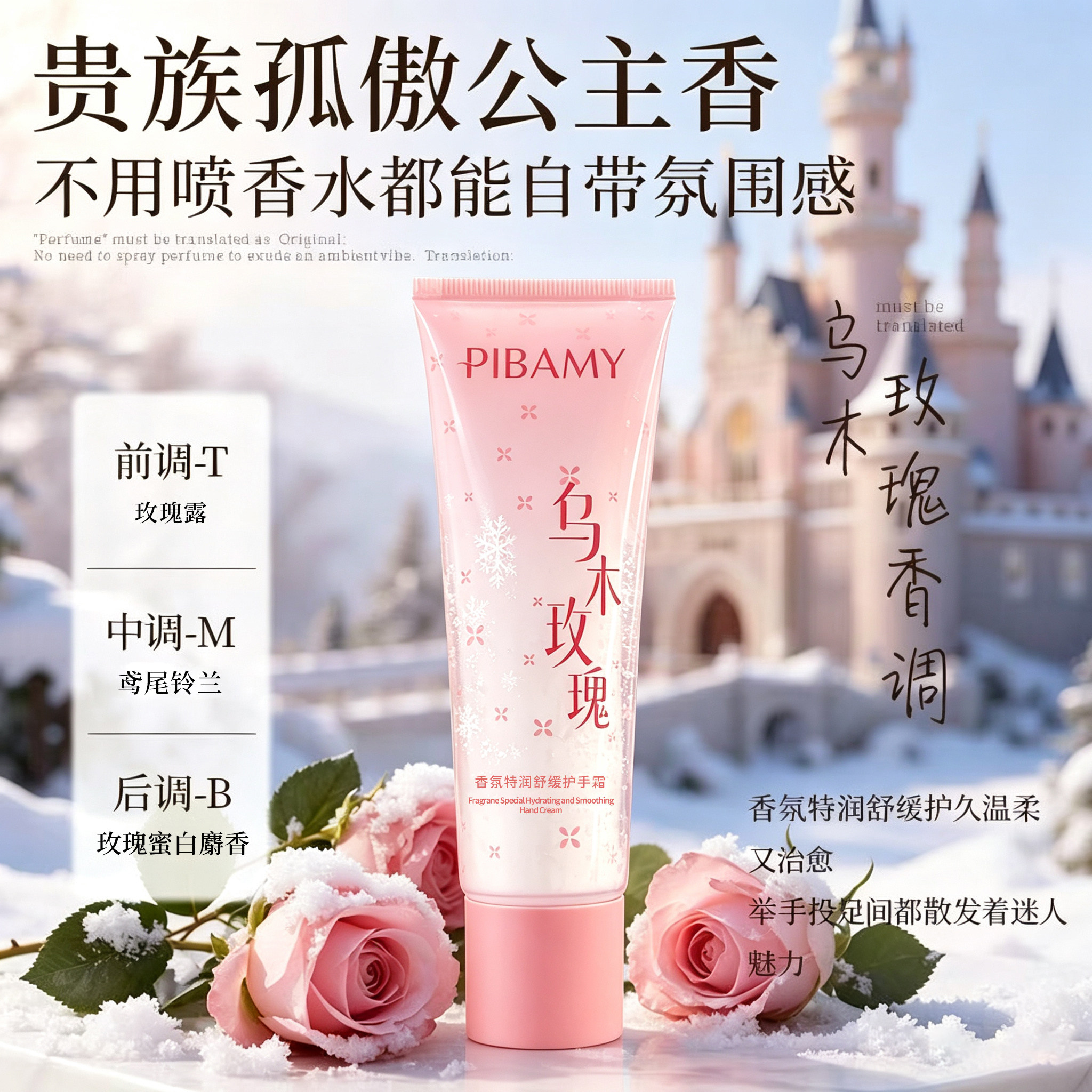 香氛特润舒缓护手霜乌木玫瑰滋润保湿补水防干裂持久留香水嫩细腻