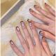 纯手工穿戴甲秋冬氛围感猫眼气质显白高级法式 奶茶棕法式 美甲