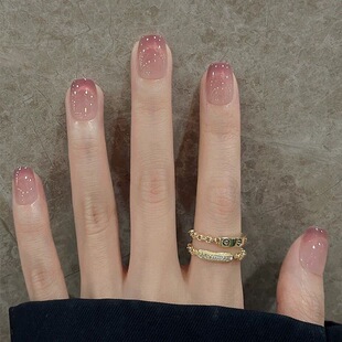 2026纯手工穿戴甲冰透葡萄微笑猫眼简约纯欲风春夏新款 显白美甲贴