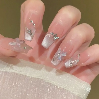 小红书同款手工法式穿戴甲