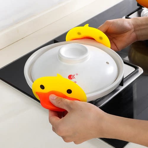 小黄鸭防烫手套硅胶耳套