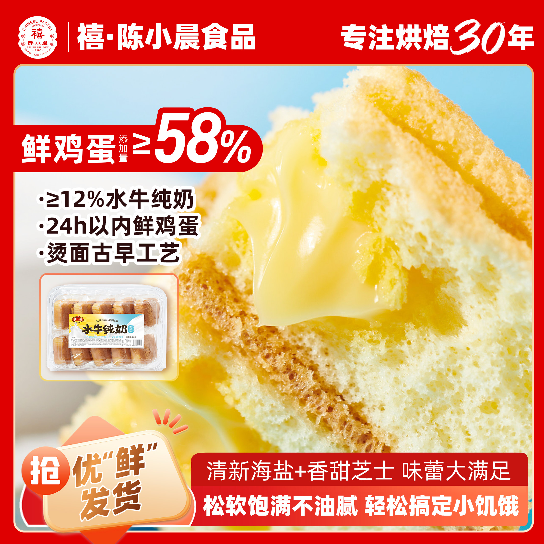 水牛纯奶蛋糕480g海盐芝士味