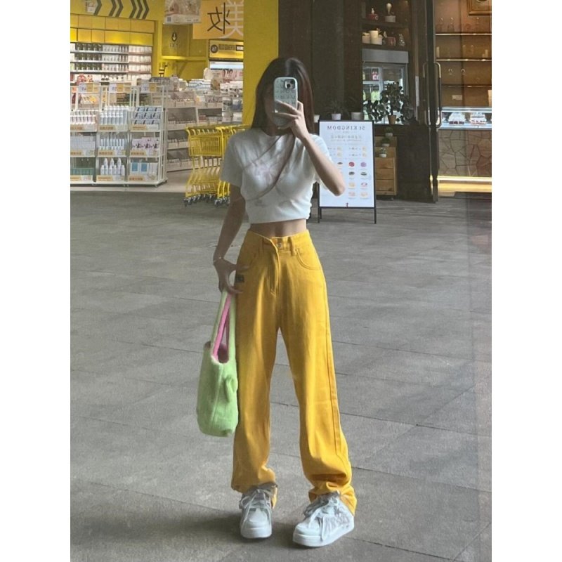 原创设计刺绣图案牛仔裤女冬季潮