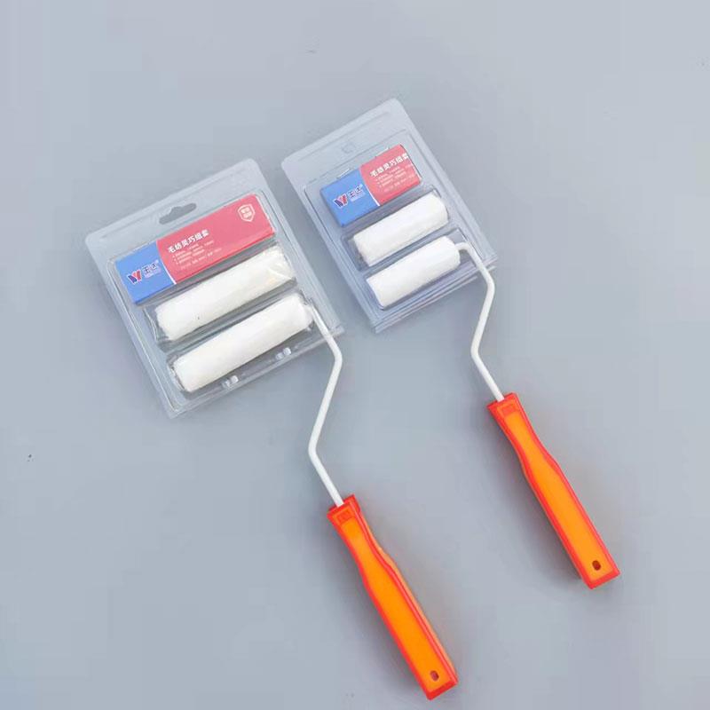玉达2寸4寸乳胶漆迷你滚筒刷小拇指滚芯涂料漆工刷短毛细毛不掉毛