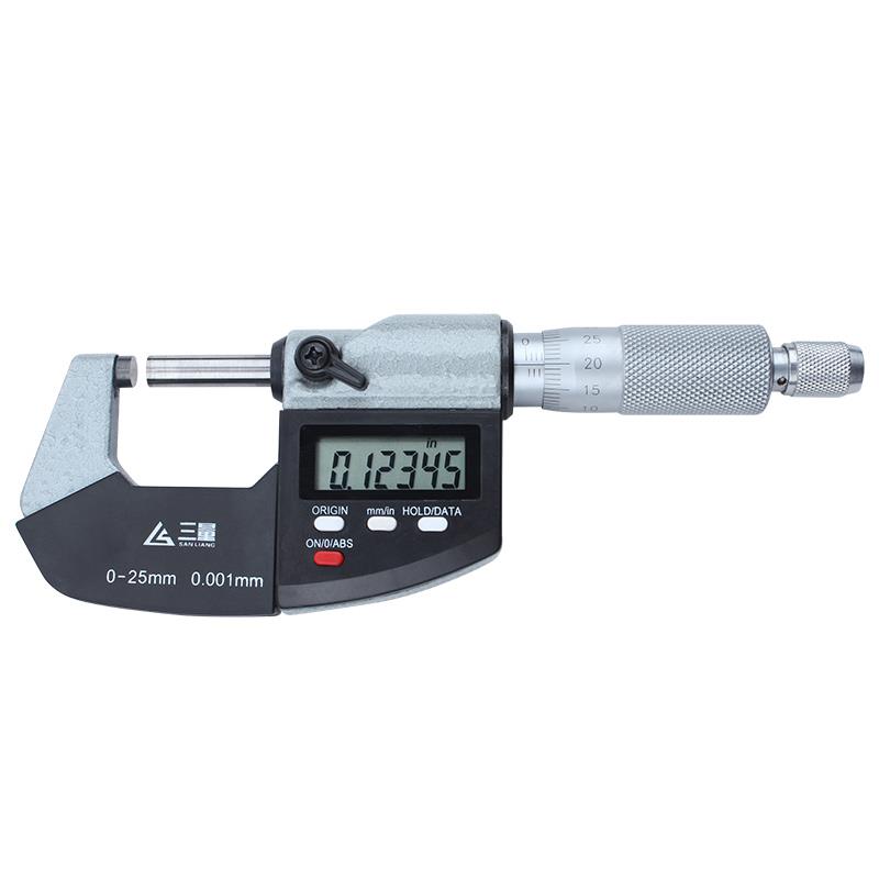 日本三量数显外径千分尺 0-25mm高精度0.001电子螺旋测微器仪卡尺