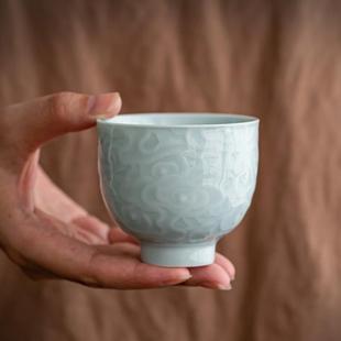 陶瓷复古主人杯功夫泡茶杯个人杯茶盏茶室品茗杯家用防烫泡茶杯子