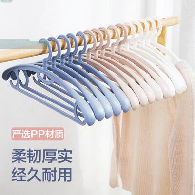 无防肩角家用衣柜挂54106衣架浸架塑防滑晾晒衣服撑子不痕包子鼓