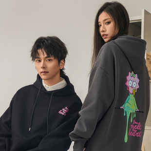 辛普森一家美式复古连帽卫衣男春秋季2025新款潮牌重磅情侣上衣女