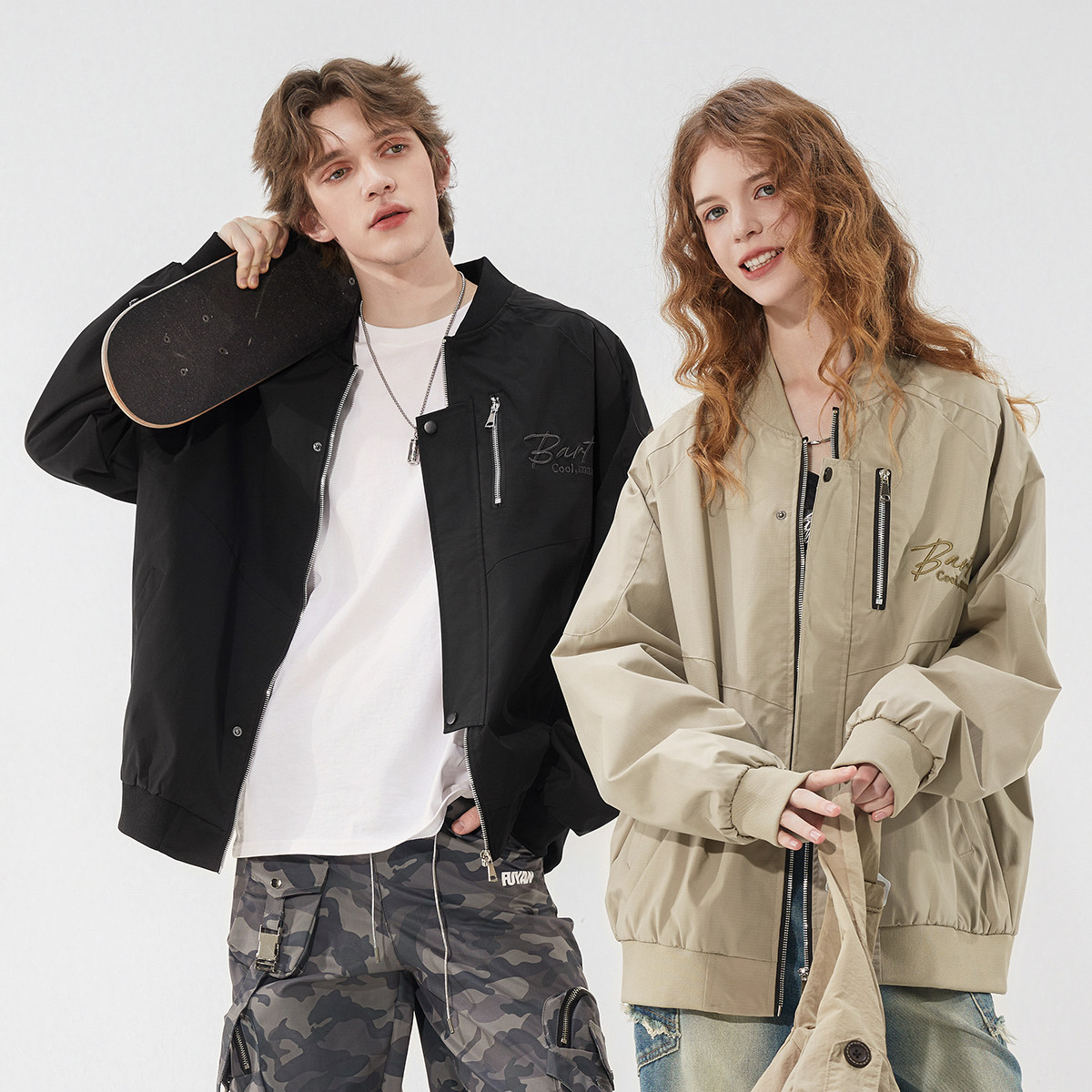 辛普森一家飞行夹克外套男春秋2025新款百搭情侣美式高街棒球服女