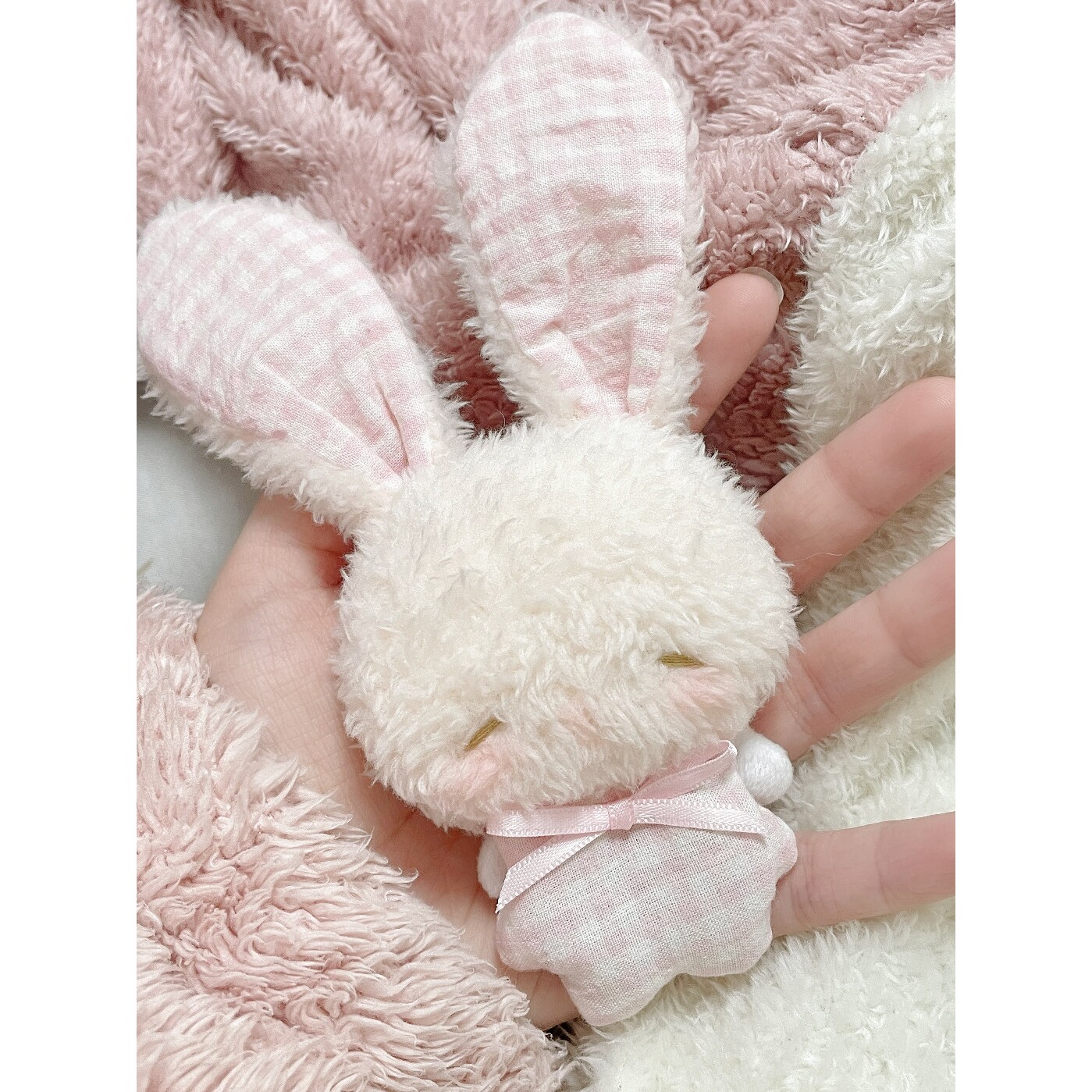 可爱迷你mini安抚天使小兔豆袋软萌毛绒玩偶公仔挂件送女朋友礼物