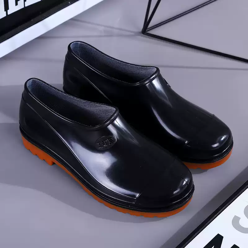 低帮耐磨加厚牛筋底雨靴雨鞋男防滑夏季成人厚底胶鞋工地防臭水鞋