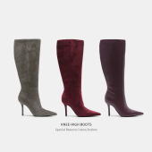 Cihi 定制线条复古长筒靴女尖头细高跟长靴气质 BOOTS KNEE HIGH