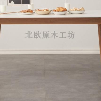 北欧原木工坊 白橡木全实木长方形小户型岩板简约经济型简约餐桌