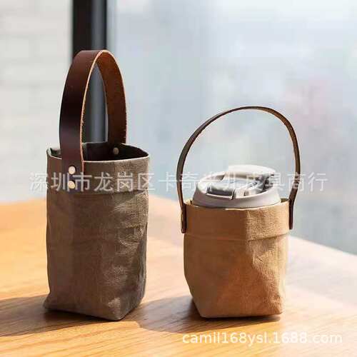 新款乐扣手提水杯袋logo咖啡保温