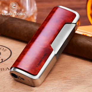 CIGARLOONG茄龙雪茄剪打火机套装不锈钢锋利刀刃精美礼盒装