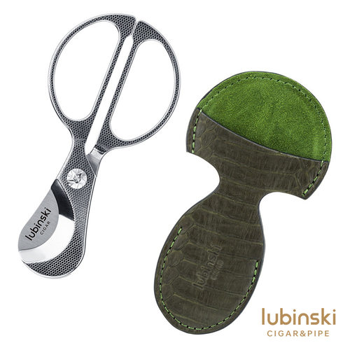 LUBINSKI雪茄剪刀蜂窝纹不锈钢手