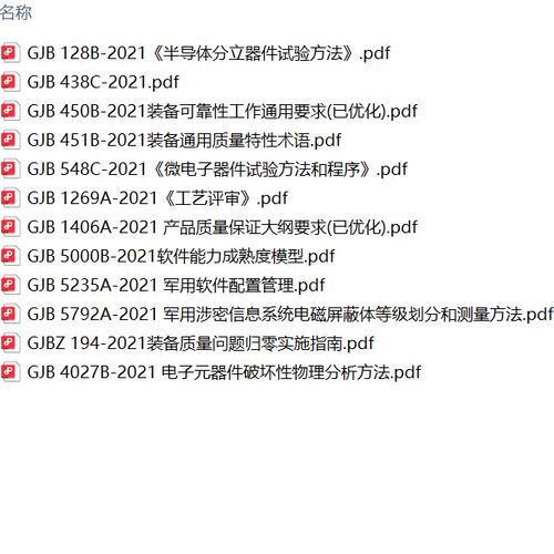 各类国军标GJB代下载（图中新版8米一个）2021#标准