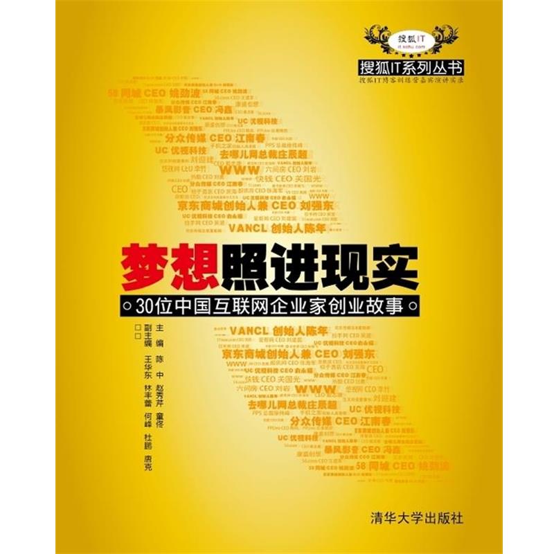 【正版书】 梦想照进现实:30位中国互联网企业家创业故事 陈中,赵秀芹,童佟 主编 清华大学出版社