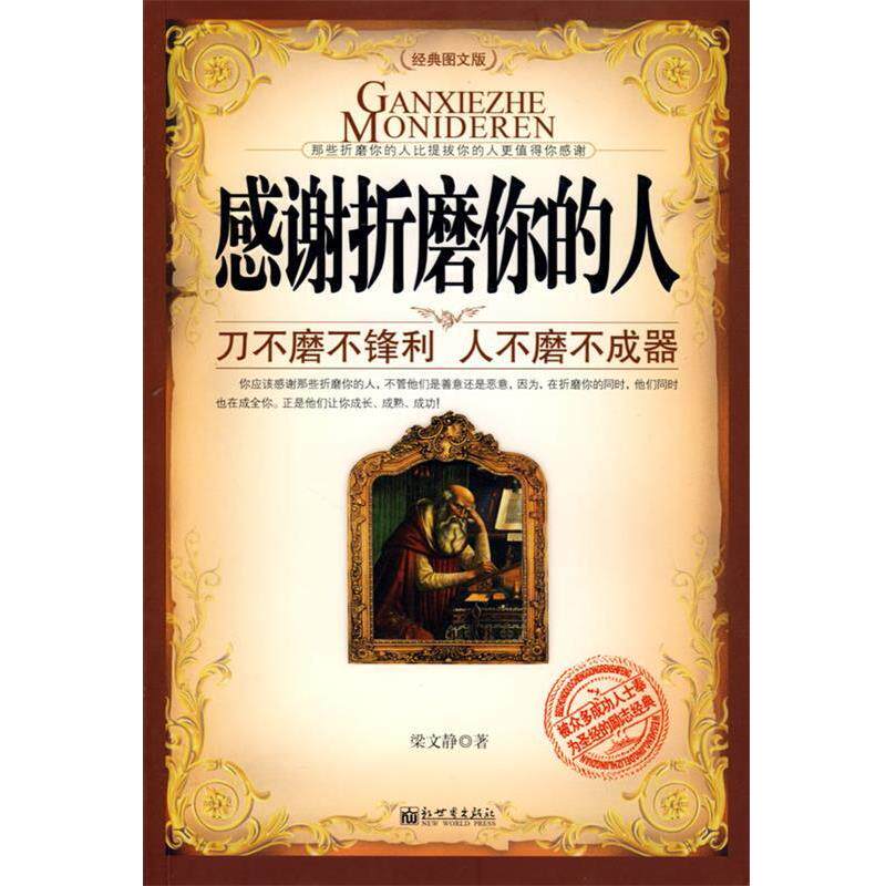 【正版书】 感谢折磨你的人 梁文静 著 新世界出版社