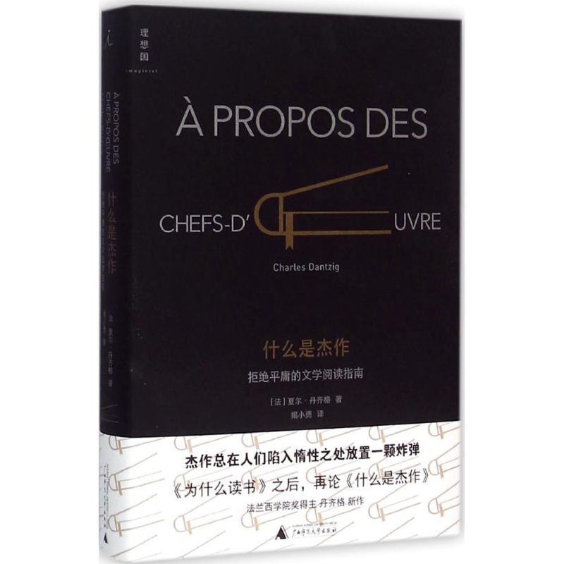 【正版书】 什么是杰作 著者：[法] 夏尔丹齐格,译者：揭小勇 广西师范大学出版社